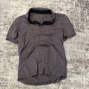 Gray/purple lululemon polo